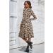 OUGES Women's Spring Casual Midi Dress with Pockets - Long Sleeve V-Neck Floral Wrap Dress - Buy Online on GoSupps.com
