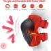 KUYOU Kids Knee and Elbow Pads Set - Red | Safety Gear for Skating, Cycling, and Scooter Riding - Buy Online on GoSupps.com