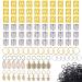 Sweeeoni 300 pieces piece of hair clip hair jewelry rings decorations pendant dreadlocks metal hair cuffs hair braid pearls braids jewelry mini hair band (gold and silver)