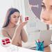 Denmark Flag Round Contact Lens Kit - Portable Storage Box with Mirror | Cute Lens Holder - Buy Online on GoSupps.com