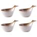 Sauce Dipping Saucer Sauce Dipping Bowls Sauce Dish Funny Fish-Shaped Fruit Salad Dessert Bowl Ceramic Dip/Dipping Bowls for Tomato Sauce Soy and Other Party Dinner - Set of 4(7.7 Oz) Soy