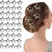100 Pieces Metal Star Snap Hair Clips  Star Snap Hair Clips Silver Metal Star Hair Barrettes  Non Slip Star Hair Accessories for Girls Women  Cute Hollow Star Headpieces