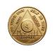 4 Month Bronze AA (Alcoholics Anonymous) - Sober / Sobriety / Birthday / Anniversary / Recovery / Medallion / Coin / Chip