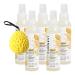The Honest Company Detangler Conditioner 4 Fl Oz Citrus Vanilla Scent Hypoallergic & Tear-Free Hair Care Leaves Hair Silky & Manageable Leave In Conditioner Bundle With Bath Sponge Pack Of 5
