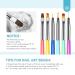 SAVILAND 6PCS Nail Art Brushes Set - Multi-Functional Gel Nail Brush Tools for Nail Design Extension & Liner - Ideal for DIY Nail Art in Vibrant Colors - Buy Online on GoSupps.com