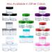 Beauticom 12 Pack 1 oz Acrylic Round Clear Jars with Flat Top Lids for Creams Lotions Makeup & More - Green - Buy Online on GoSupps.com