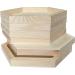 Hexagon Wood Canvas - 8x9 Inch, 6 Pack Framed Wooden Panel Boards for Painting - Buy Online on GoSupps.com