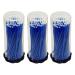 300 pieces - 3 x 100 pieces microbrush applicator microfiber brush cleaning stick mini island of micro -sticks - blue 2.5 mm for eyelash extensions