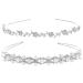 Pangda Rhinestone Bridal Headband - Wedding Flower Girl Tiara with Pearl Diamond Crown - Buy Online on GoSupps.com
