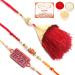 Ghasitaram Gifts Rakhi for Brother Rakhis Online - Set of 3 Bong of Blessings Bhaiya Bhabhi Rakhi and Selfiewala Bhai Kids Rakhi with 400 GMS of Kaju katli
