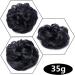 Silk-co Jet Black Curly Hair Bun Scrunchie | Synthetic Hair Extension Chignon | 35g - Buy Online on GoSupps.com