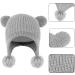 KAKU NANU Toddler Winter Hat with Double Pom Pom Earflap, Fleece Lined Beanie - Grey (2-4 Years) - Buy Online on GoSupps.com