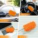 Deluxe Microfiber Duster | Extendable Feather Duster with Long Pole | 2 Replaceable Brush Heads | Washable | Ideal for Office, Car, Window, Furniture, Ceiling Fan - Orange - Buy Online on GoSupps.com