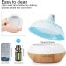 550ml Aroma Diffuser & Ultrasonic Humidifier with Remote Control | GUKKK Wood Optics 7 Colors LED for Yoga Office & Bedrooms - Buy Online on GoSupps.com