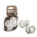 LOVI Dynamic Silicone Pacifier 0-3 Months BPA-Free - Buddy Bear Collection 2 Pack (Grey) | International Shipping Available - Buy Online on GoSupps.com