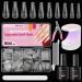 AISEELY Gel Tips Nail Extension Kit 500pcs Clear Nail Tips and Glue Gel Nail Kit 4 In 1 Nail Glue Gel Base Coat with Gel Polish UV LED Nail Lamp Acrylic Nail Clipper for DIY Manicure 500Pcs Long Coffin