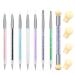 8pcs Nail Art Pen Set Art Liner Brushes Double Head Sponges Nail Pens Replacement Sponge Heads