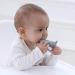 Baby Teether Pacifier - Food Grade Liquid Silicone Teething Toy - BPA Free, Multi-Texture Cute Elephant Design - Soft and Durable (Gray) - Buy Online on GoSupps.com