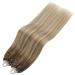 Youngsee Real Hair Microring Extensions - 60cm Ombre Light Brown to Blonde 50g Balayage Loop Hair Extensions - Buy Online on GoSupps.com