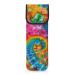 Tie Dye Print Hair Flat Iron Case Holder Canvas Bag Heat Resistant Curling Iron Straightener Holder Bag for Hair Tools Curling Iron Organizer Bag