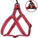 Collardirect Reflective Dog Harness | Adjustable Sizes S M L | Outdoor Walking for Dogs & Puppies | Available in Pink Black Red Purple Mint Green Orange Blue - Buy Online on GoSupps.com