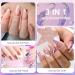Rechoo 6pcs Gel Liner Nail Art Set - Multicolor French Manicure UV Gel Polish with Platinum Glitter - 10ml each - Buy Online on GoSupps.com