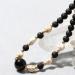 Obsidian & Lava Stone Beaded Necklace with Howlite Skull Charms - Essential Oil Diffuser Relaxation Jewelry for Women | Unique Gift Idea - Buy Online on GoSupps.com