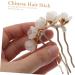 minkissy Petal Hairpin Jade Hair Forks Jade Hair Clip Hair Hanfu Hair Accessories Jade Hair Chopstick Retro Headpiece French Pin Women Hair Chopstick Bride Costume Hosta White - Buy Online on GoSupps.com
