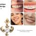PACKOVE Tooth Gems Kit 6 Pcs Retro Retro Decor Vintage Decor Costume Supplies Metal Cosplay Crystal Stone Dental Tooth Jewels - Buy Online on GoSupps.com