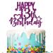 Tenhaisi Purple Happy 13th Birthday Cake Topper Glitter 13 and Fabulous Cake Topper - 13th Birthday Food Picks Decoration - 13 Years Birthday/Wedding Anniversary Party Supplies