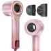 Hair Dryer Pink for Women - Wolraven Professional Ionic Blow Dryer with Concentrator 110000 RPM High-Speed Fast Drying Lightweight No Thermal Damage Overheating Protection Low Noise