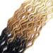 6 Packs Gypsy Faux Locs Crochet Hair - 18 Inch Ombre Soft Locs 3 Tone Deep Curly Wavy Braids (1B/27/613) - Quality Goddess Locs for International Shipping - Buy Online on GoSupps.com