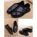 ZJING Men's Wide Diabetic Leather Shoes | Adjustable Closures | Walking Slippers for Arthritis, Edema, Swollen Feet | Size 14, Black - Buy Online on GoSupps.com
