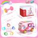 Yellcetoy Musical Bus - Sensory Baby Toys Gift for Girls 1 Year+ | Motor Skills & Educational Toys for 12-18 Months | Pink Rassel Wheel & Xylophonous Motor Cubes - Buy Online on GoSupps.com