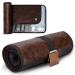 Toiletry Bag for Men, Travel Essentials Travel Toiletry Bag, Water-Resistant Compact Bathroom Roll Organizer for Hygiene, Shaving kit, Gifts for men (1.Chic Brown(PU Leather))