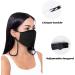 Adjustable Designer Reusable Cloth Face Mask for Men and Women - Breathable & Washable Fashion Mask for Running, Gym, and Everyday Use - Lightweight and Comfortable - Solid Plaid Black Design - Buy Online on GoSupps.com