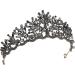 Baroque Queen Crystal Wedding Crown | Vintage Gothic Headband for Women | Luxury Headpiece for Wedding, Prom & Halloween Costume - Black - Buy Online on GoSupps.com