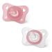 Chicco PhysioForm pacifier made of silicone for 2-6 months 2 pieces set made of rubber 0-2 months supports physical breathing and promotes the correct development of the mouth pink 2 to 6 months pink
