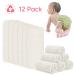 Damero 5-Layer Bamboo Reusable Diaper Inserts - 12PCS Cloth Diaper Inserts with Extra Storage Bag | Eco-Friendly Bamboo Material | 12 Count - Buy Online on GoSupps.com