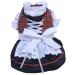Doggy Dolly DL005 dog dirndl red/black checked size: LL chest 46-48cm back 31-33cm