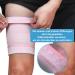 Compression Thigh Bandage for Men & Women - Non-Slip Silicone Support for Muscle Tears & Injuries | 2-Piece Set (Pink M) - International Shipping Available - Buy Online on GoSupps.com