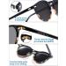 Carfia Vintage Polarized Sunglasses for Men | UV400 Protection | Hand-crafted Acetate Frame | Grey Lens | Retro Fashion Eyewear | CA5288L R6 - Buy Online on GoSupps.com