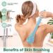 Long Handle Body Back Scrubber - Exfoliating Shower Brush Light Blue - Buy Online on GoSupps.com
