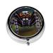 Tropical Rainforest Spidersround Pill Box 3 Compartments Round Pill Box Organizer for Purse Or Pocket Portable Travel Pill Box