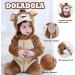 Doladola Baby Hooded Monkey Romper | Newborn Onesie Outfits 3-6 Months - Buy Online on GoSupps.com