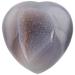 Nupuyai Agate Geode Heart Palm Worry Stone for Chakra Reiki Healing Crystal Love Stone for Home Decoration 50mm Natural Colour/Agate Geode/50x45mm