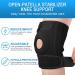 AVIDDA Adjustable Knee Support with Open-Patella Design - Black (XS-M) | 1 Pair - For Joint Pain, Sports Injury Rehabilitation - 3 Straps for Knee Circumference 12.5 to 18.5 - Buy Online on GoSupps.com