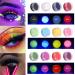 BONNIESTORE 12Pcs Water Activated Eyeliner  U V Glow Neon Cake Paint  12 Neon Colors Cake Hydra Eye Liner  U V Glow Blacklight Luminous Body Face Art Paint Makeup for Halloween  Party and Club Makeup