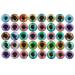 Gleavi 50 pieces Time Gemstone Glass Patch ScrapBook Scheckheft Student Cabochons Flatback Dome Cabochons DIY Glass Dome Toy Plush Tier Cabochon Made of Glass Half Circle Jewel Random Color 1.2x0.3cm