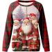 Women's Christmas Snowman & Penguin Print Sweatshirt | Cozy Raglan Pullover for Winter | Beige M - Buy Online on GoSupps.com